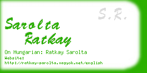 sarolta ratkay business card